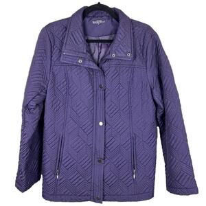 Northern Reflections Purple Quilted Jacket Large